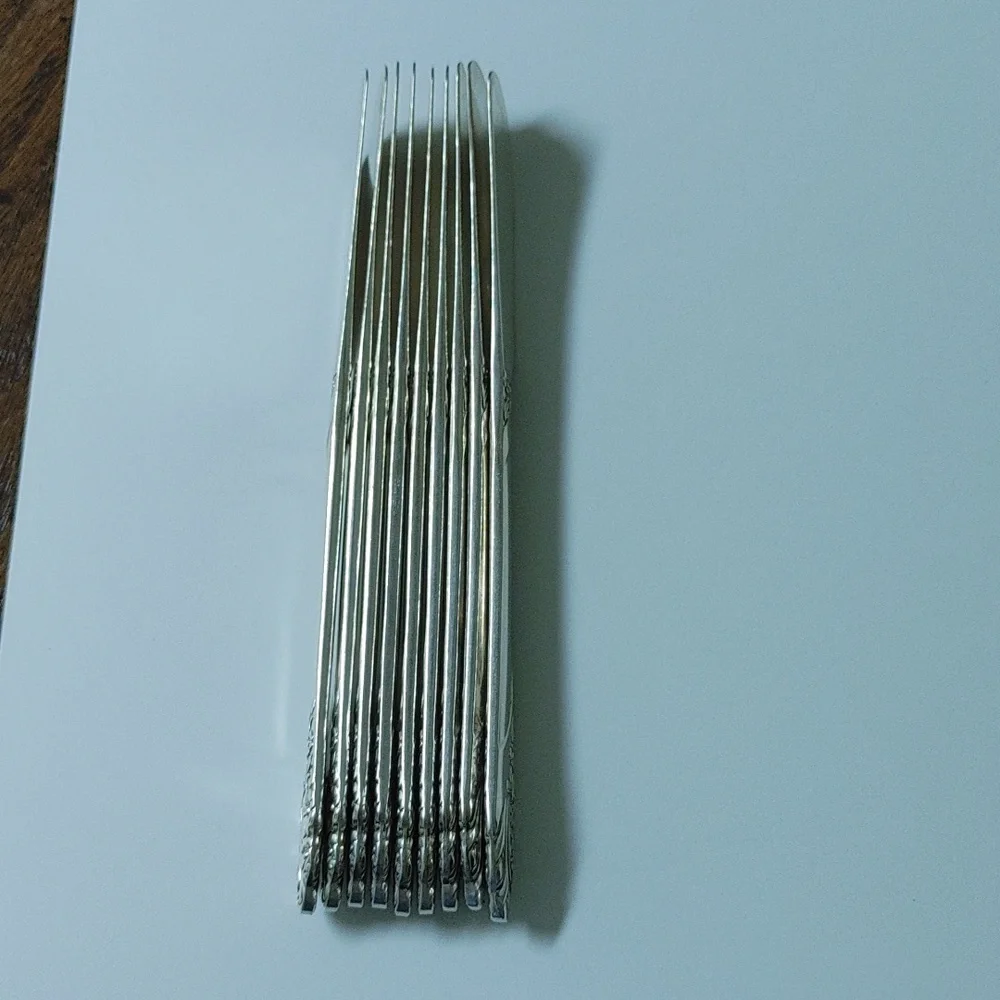 Oneida Evening Star Silver Plate Butter Knives Lot of 9